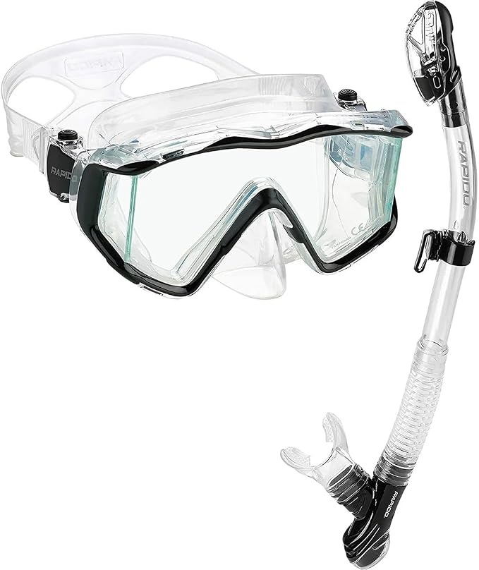 Rapido Clareza Three Lens Mask and Snorkel Combo