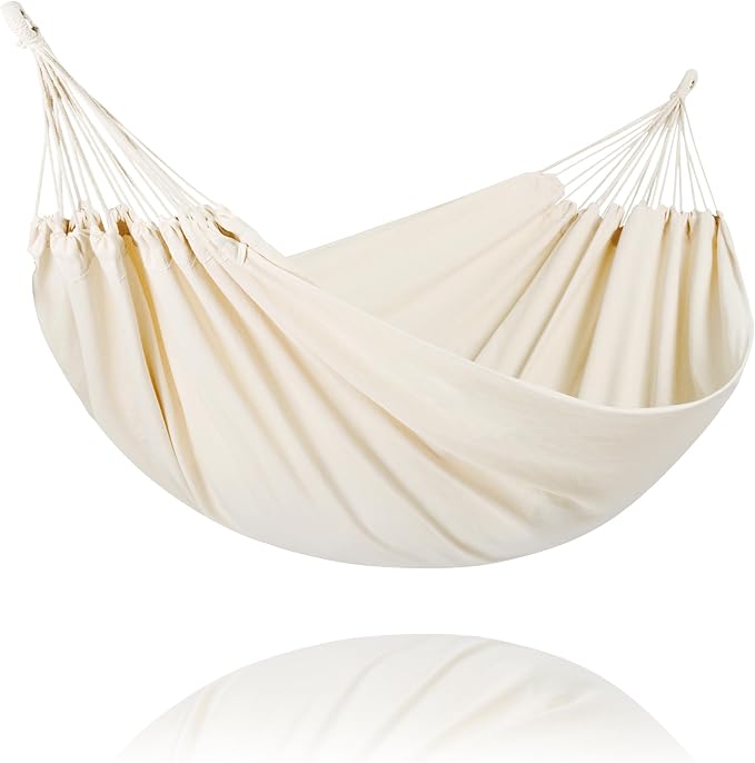 SUNCREAT Hammocks Outdoor Camping Double Hammock, Portable Hammock for Outside, Beige