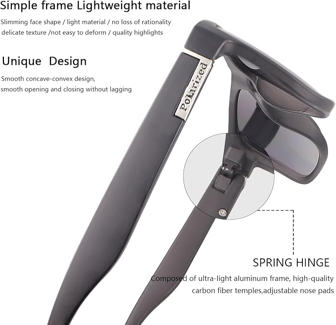 YIMI Polarized Bifocal Reading Glasses UV Protection Outdoor Sun Readers Computer Anti Blue Light Glare Glasses for Men Women