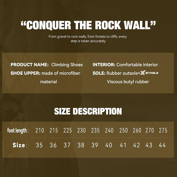 Climbing Shoes Men Lightweight Strong Anti-Slip Indoor Outdoor Rock Climbing Gym Training Beginner to Pro Performance