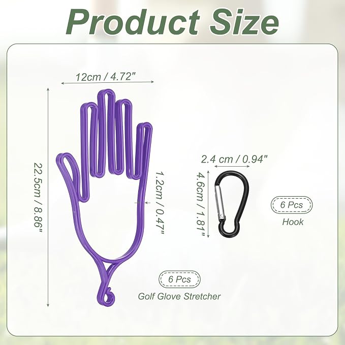 PATIKIL Golf Gloves Stretcher, Plastic Keeper Support Rack Holder Dryer Hanger Frame with Hanging Hooks for Men Women Sports Gloves Maintenance