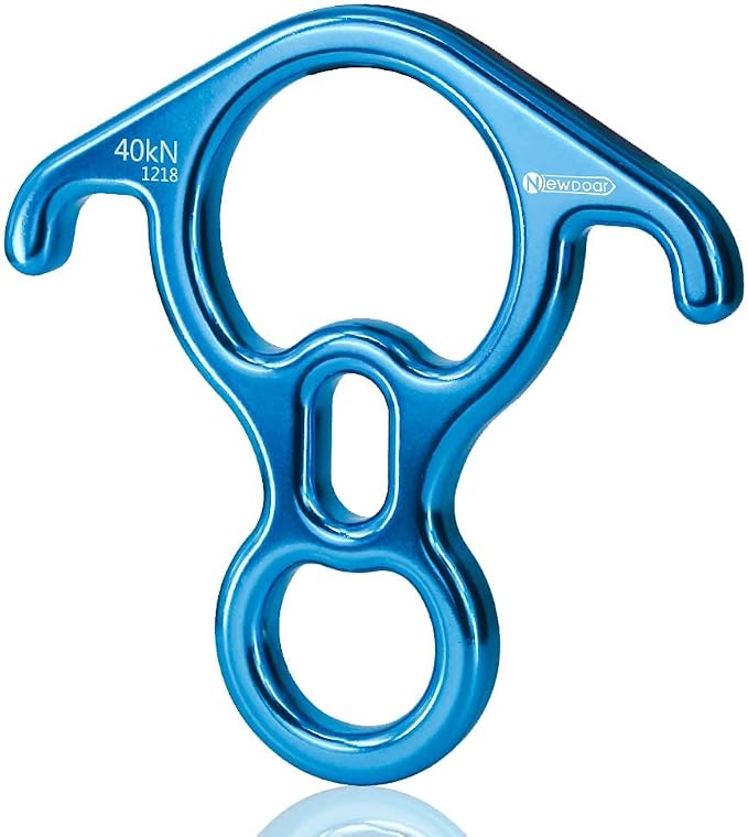 NewDoar Foot Loop for Tree Ascending 40kN Rescue Figure 8 Descender for Climbing Belaying and Rappelling Device
