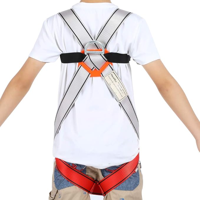 Kids Climbing Belt, Youth Full Body Safety Belt for Outdoor Expanding Training Caving, Zipline Belt Rappelling Equip