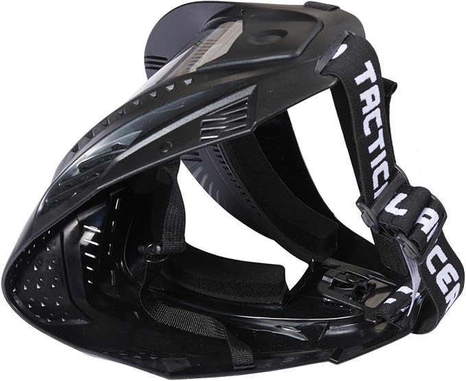 Lancer Tactical High Strength Polyethylene Full Face Airsoft Paintball Mask with Visor