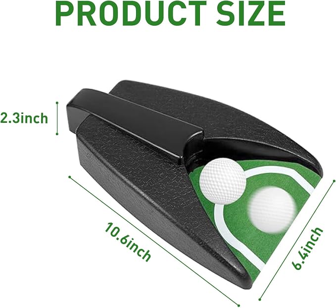 Golf Putting Green Training Set, 4 Pack Multicolor Adjustable Putters with Automatic Ball Return and 6 Practice Balls, Indoor Outdoor Putting Practice Kit for Home Office, Right/Left Handed