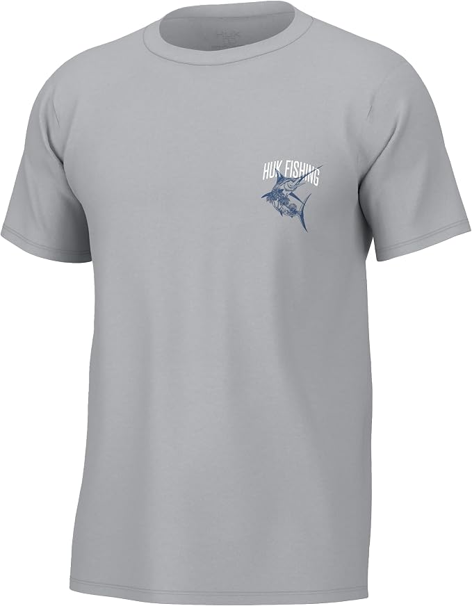 HUK Mens Performance Fishing Logo Tee, Short Sleeve T-Shirt for Men