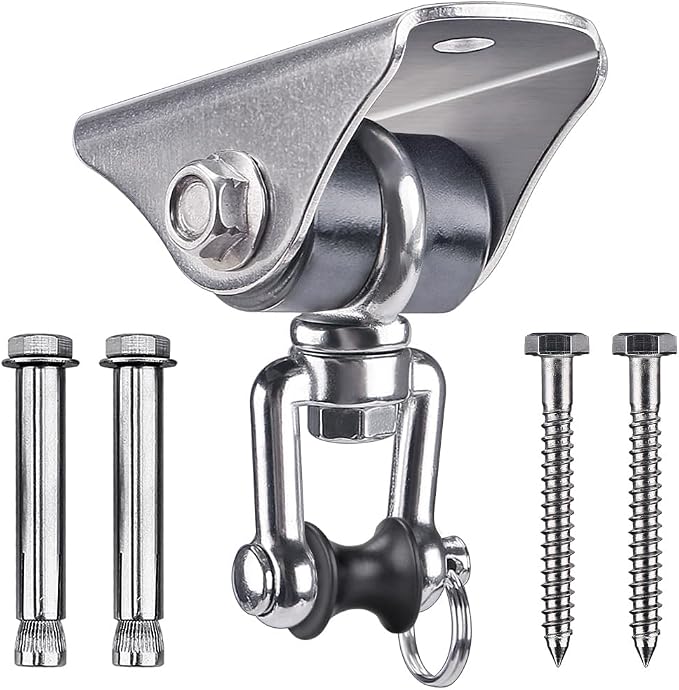 SELEWARE Anti-Squeaking Swing Hanger Stainless Steel Swing Set Hook Ceiling Mount Bracket for Hammock Chair Toddler Swing Yoga Swing Punching Bag