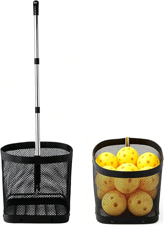 WIGERLON Pickleball Picker Upper, Pickleball Retriever Collector，Pickleball Ball Picker Hopper Tube, Pickleball Pickup Tube for Coach and Court Training