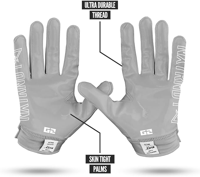 Nxtrnd G2 Pro Football Gloves, Men's Ultra Sticky Elite Receiver Gloves