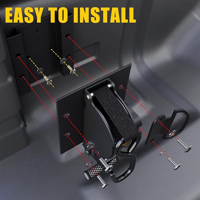 Retractable Ratchet Straps Compatible with 2022-2025 2026 Nissan Frontier Retracting Straps Auto Retract Securing Strap Tie Down System 2PCS for 2024 Frontier Accessories