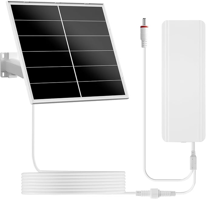 FUTUREZEN 20W Solar Panel Kit for Security & Trail Cameras, Includes Adjustable 5V/12V Output, USB-C & DC Plugs, Installation Accessories