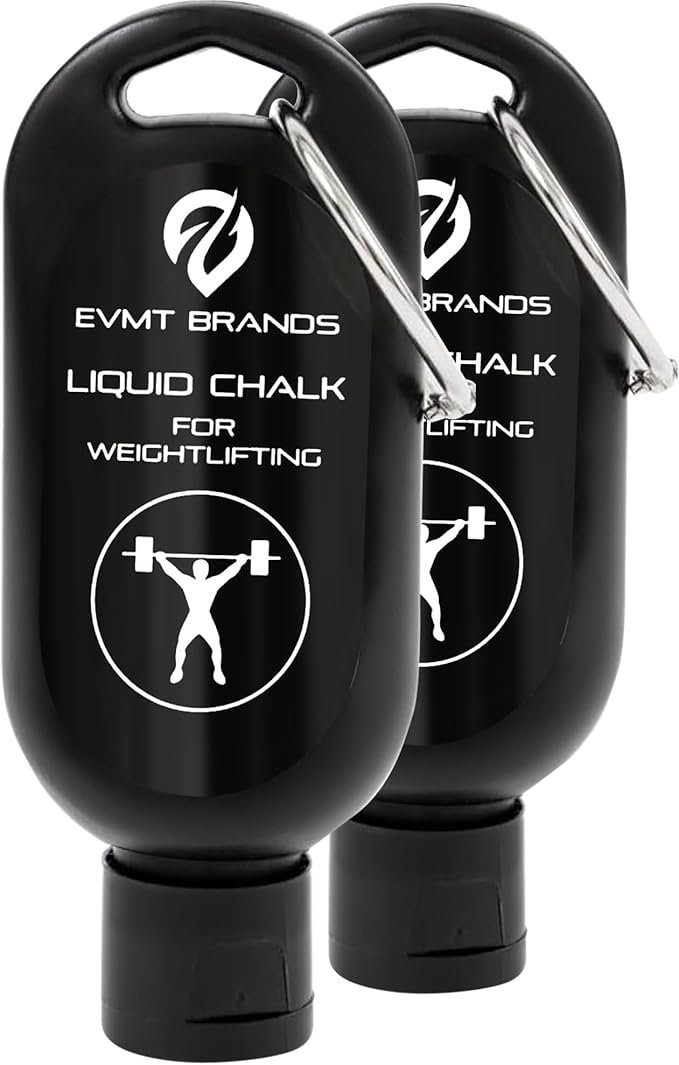 EVMT Brands Liquid Chalk, Mess Free Gym Chalk for Weightlifting, Gymnastics, Rock Climbing, Dancing. Sweat Resistant and Long Lasting for Stronger Grip.