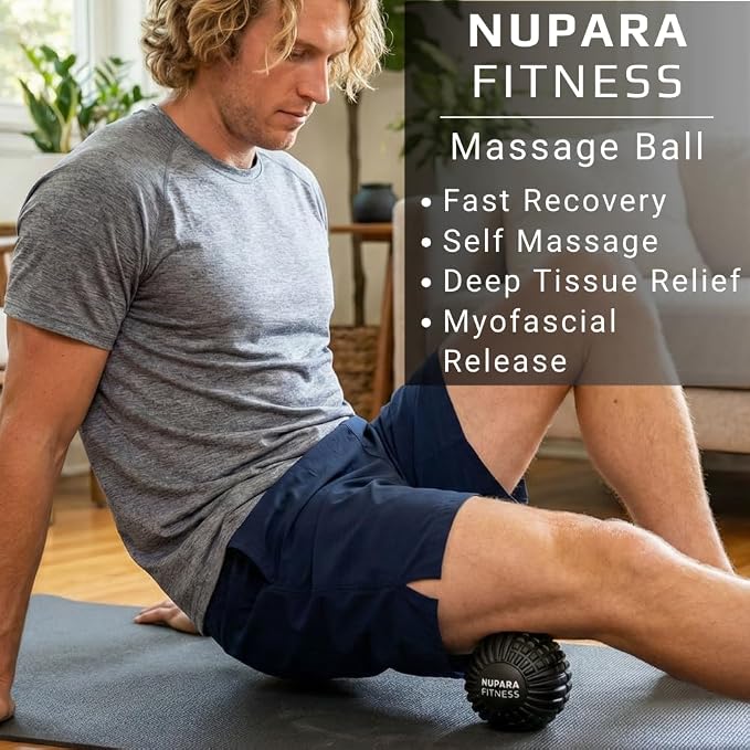 Massage Ball - Myofascial Release Ball for Recovery in Muscles, Shoulder, and Back. Trigger Point Massage and Pressure Point Therapy. (5-inch)