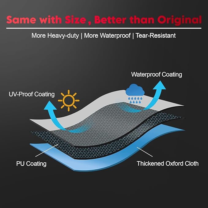 Kayak Cover 9.5 FT - 600D Heavy Duty & Waterproof Canoe Cover for Outdoor Storage, Fade-Resistant Accessory for Paddle Board, SUP, and Boat (Fit 9ft - 9.5ft)