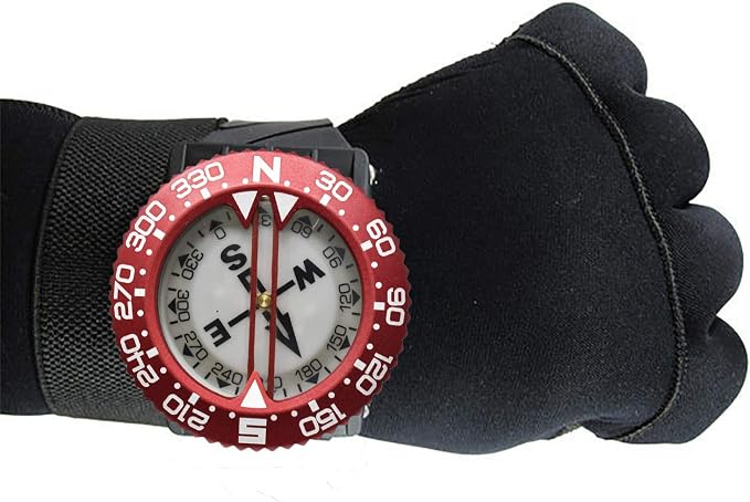 Scuba Choice Diving Compass (Wrist/Bungee Mount) – Easy-to-Read Underwater Navigation Tool for Scuba Diving, Durable Design with Rotating Bezel, Reliable Directional Aid for Deep Dive Adventures