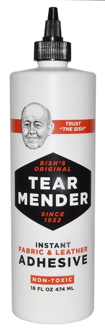 Tear Mender Instant Fabric And Leather Adhesive, 16 Oz Bottle, Tg-16