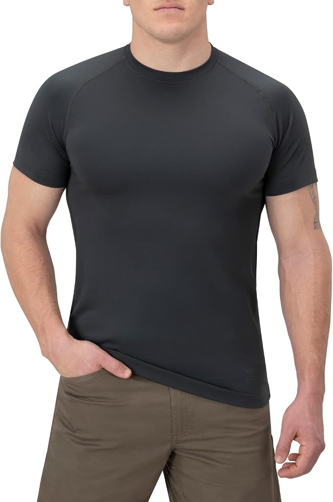 Vertx Men’s Full Guard Short Sleeve Performance Shirt – Baselayer Compression, VaporCore 37.5, Quick-Dry