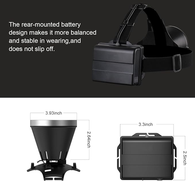 Super Bright Headlamp, Led Rechargeable Head Lamp with Battery Powered for Adult- Motion Sensor Headlamps Flashlight Waterproof Searchlight for Outdoor Hunting