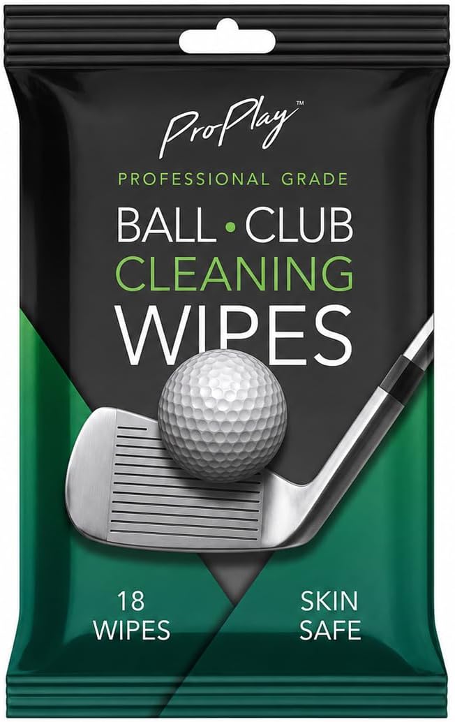 ProPlay Ball & Club Cleaning Wipes | Powerful Cleaner Removes Dirt, Grass, and Sand | Convenient, Resealable Pack - Unscented 1 Pack