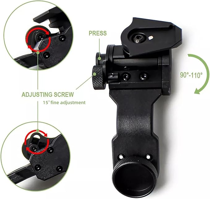 NVG Mount L4 G24 Metal Helmet Mount for PVS18/31 J ARM Dovetail Mount Helmet Adapter Compatible with PVS 14 Night Vision Monocular Accessories