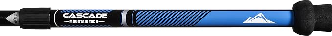 Cascade Mountain Tech Lightweight Aircraft-Grade Aluminum Trekking Poles with Extended Down Grip Plus Tip Kit