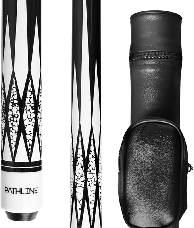 PLN Pool Cue Kit - 58 inch Canadian Maple Billiard Pool Stick and Hard Case