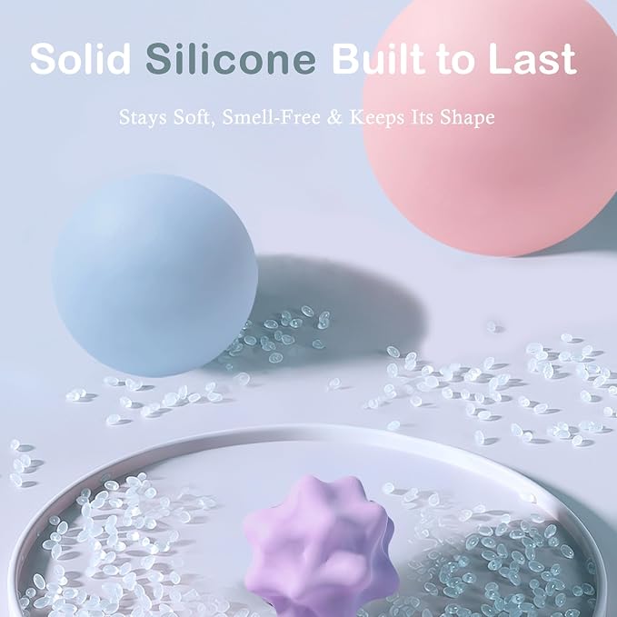 Silicone Lacrosse Balls for Yoga and Myofascial Release - Deep Tissue Massage,Trigger Point Therapy and Foot Plantar Fasciitis,Muscle Knots,Relieving Muscle Pain,Muscle Soreness Balls