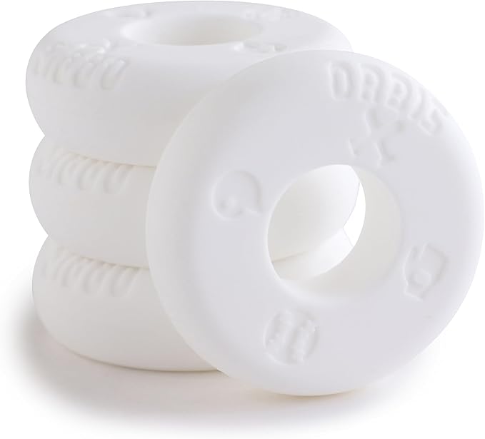 Orbis Bat Grip Choke Up Rings with Baseball Icons, 4 Pack, Bat Knob Stacker for Youth Baseball, Softball and Tee Ball, Improve Grip and Reduce Sting