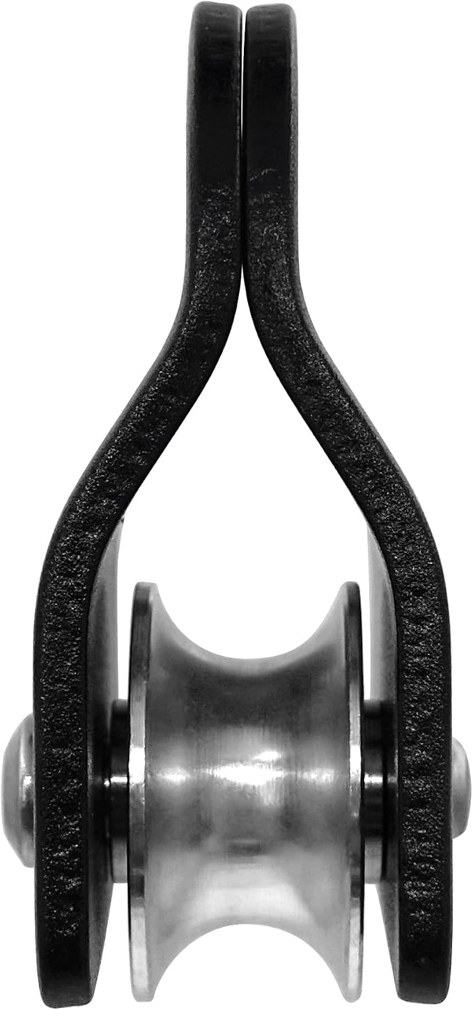 GM CLIMBING Micro Prusik Minding Pulley 25kN CE UIAA Certified 12mm Single Pulley Mobile Side Plates for Arborist Rigging Climbing Rescue