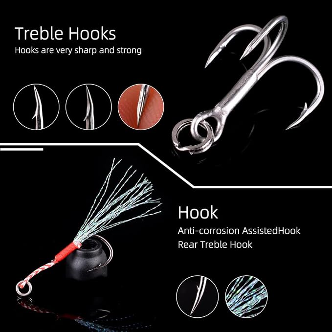 Aorace Jigging Lure Lead Fish Metal Jig Fishing Lure Paillette Knife Artificial Hard Bait Laser Body