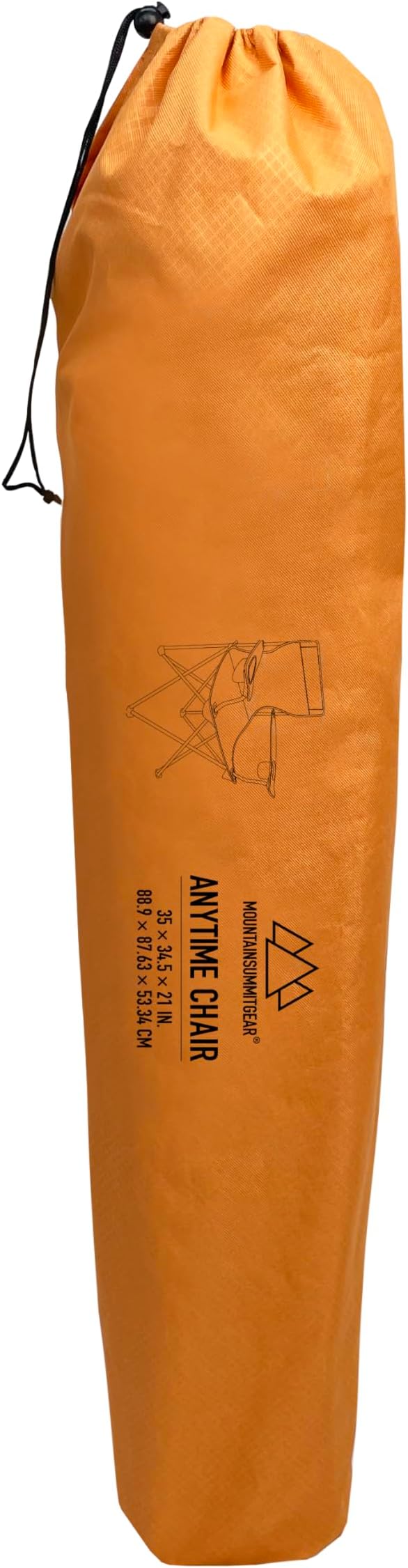 Anytime Chair for Camping, Sports, and The Outdoors w/Carry Bag, Camping Chairs for Adults, Folding Chair for Outside, (by Caddis Sports) (1, Orange)