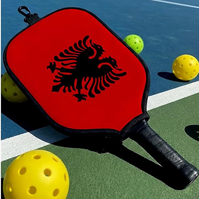 ExpressItBest Pickleball Paddle Cover, Neoprene Paddle Protector with Zipper and Snap Hook, Fits Most Standard Pickleball Paddles