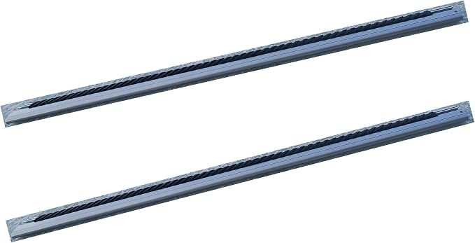 ROKIOTOEX Roof Rack Crossbars Noise Reduction Rubber Strips - Only Fits T-Slot top Width 10~11 mm - 2 Black Striped Strips |107cm or 42" Length - Cross Bar Wind-Noise Reduction Sealing Replacement