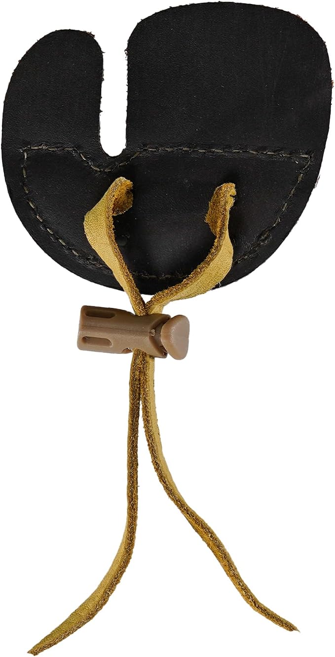 Hornet Split Finger Bison Leather Tab – Handmade in USA for Traditional Archery – Available in Medium & Large – Left & Right Hand