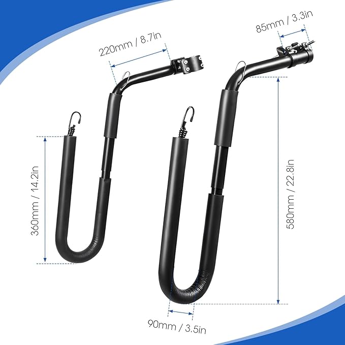Bicycle Surfboard Racks, Bike Surf Board Holder for Shortboards, Longboards, SUP Paddleboards, Skis, Windsurfing Boards, Outdoor Sports Surfing Wakeboard Carrier Mount for Bike