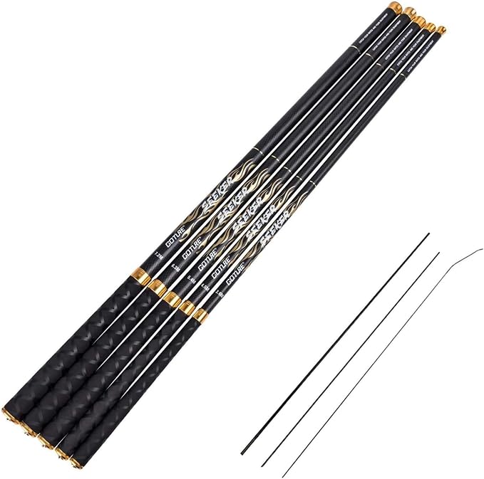 Goture Telescopic Tenkara Fishing RodPortable Hand Fishing Poles 12-24Ft | Reinforced ultralight blank resists cracking on hard runs; ideal all-round length for stream, pond & lake bank fishing