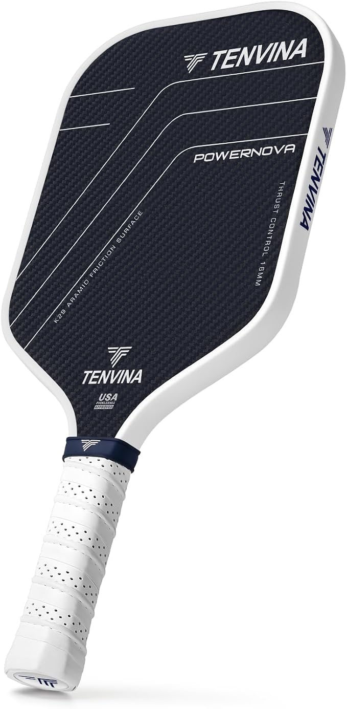 TENVINA Pickleball Paddles, Multi-Layer T700SC Textured Carbon Fiber Pickleball Paddle, Pickle Ball Paddle with Strong Spin & Power Surface, 4-Types of Shapes and Thicknesses, USAPA Approved