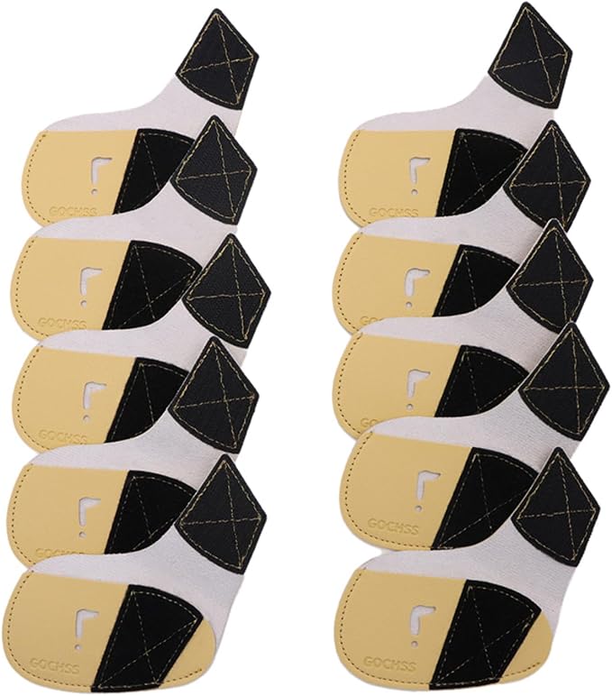 I Golf Iron Headcovers 10pcs PU Fit Both Right-Handed Clubs Golf Club Protector for Titleist Callaway Ping Taylormade Fit More Brands Golf Iron.