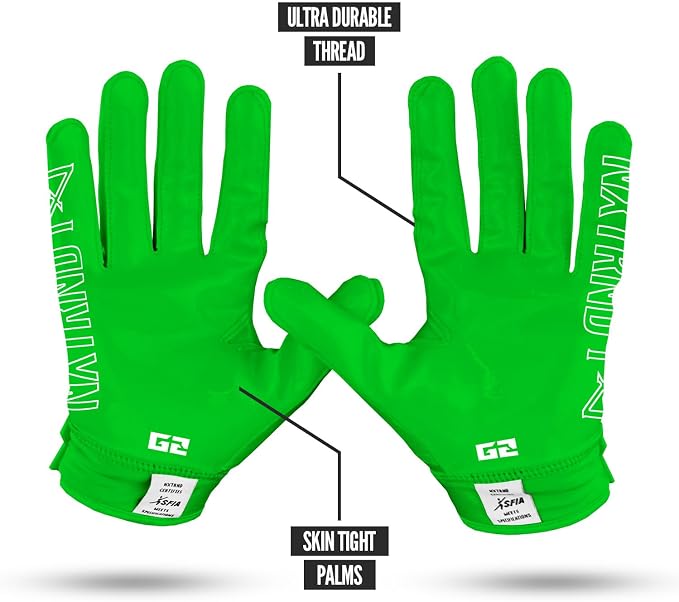 Nxtrnd G2 Pro Football Gloves, Men's Ultra Sticky Elite Receiver Gloves