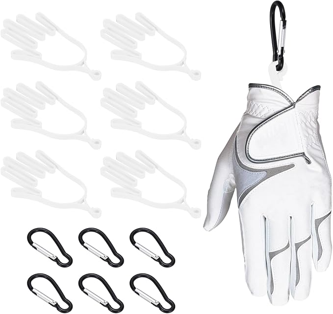 PATIKIL Golf Gloves Stretcher, Plastic Keeper Support Rack Holder Dryer Hanger Frame with Hanging Hooks for Men Women Sports Gloves Maintenance