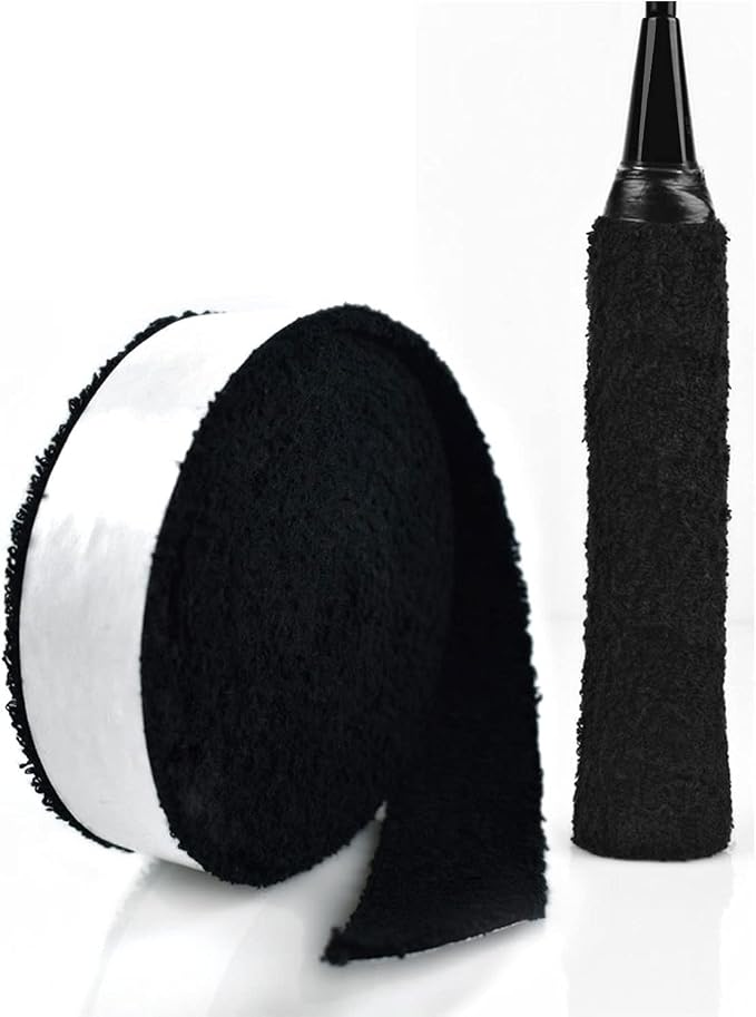 GLL Super Absorbent Cotton Towel Handles Protection Toweling Racket Overgrip Skid Resist Absorb Sweat Grip Tape for Tennis Badminton Racquetball Squash Baseball