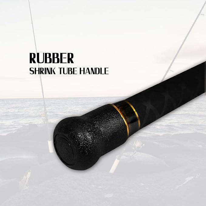 Fiblink Surf Spinning Fishing Rod 2 Piece Carbon Fiber Portable Travel Spinning Rod (10-Feet & 12-Feet)