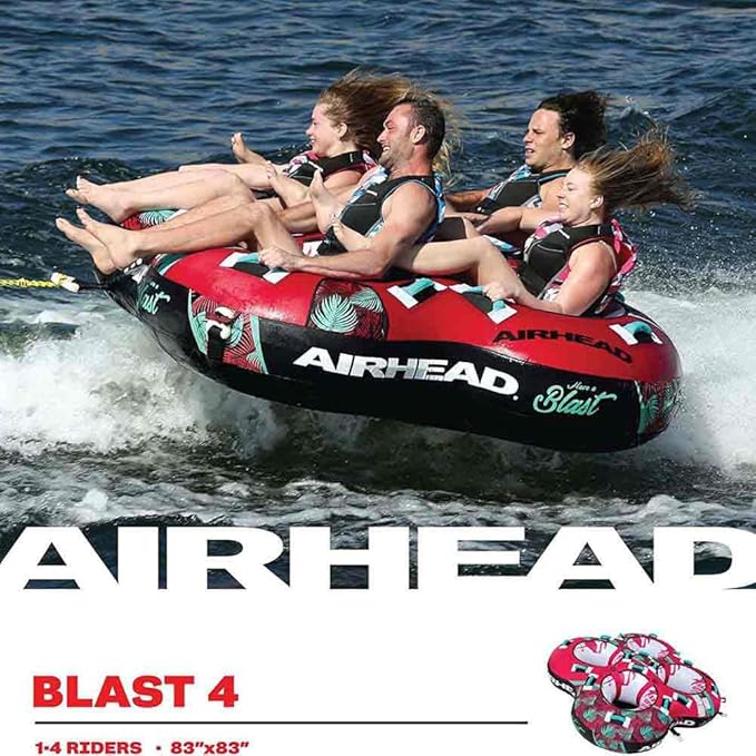 AIRHEAD Blast Towable Tube for Boating with 1-4 Rider Options