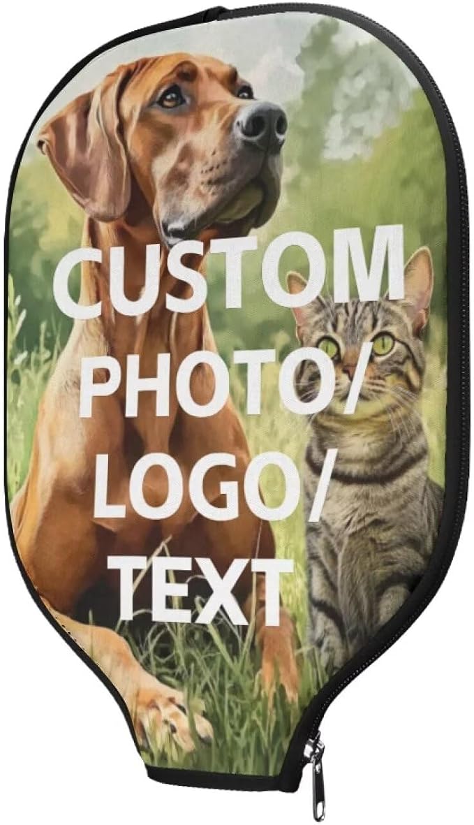 Blue Camo Corgi Pattern Print Pickleball Paddle Covers Only Paddles Holder Sleeve Fits Most Rackets