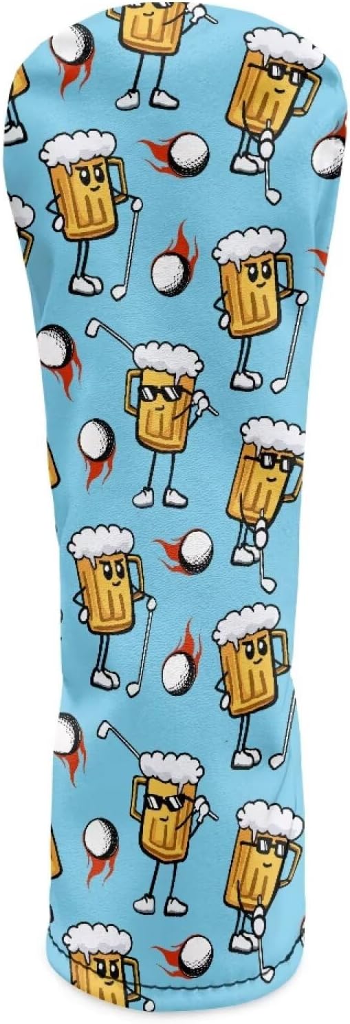 Rnyleeg Golf Club Head Covers for Women Driver Head Cover Leather Fairway Wood Headcover Hybrid Headcovers for Golf Clubs