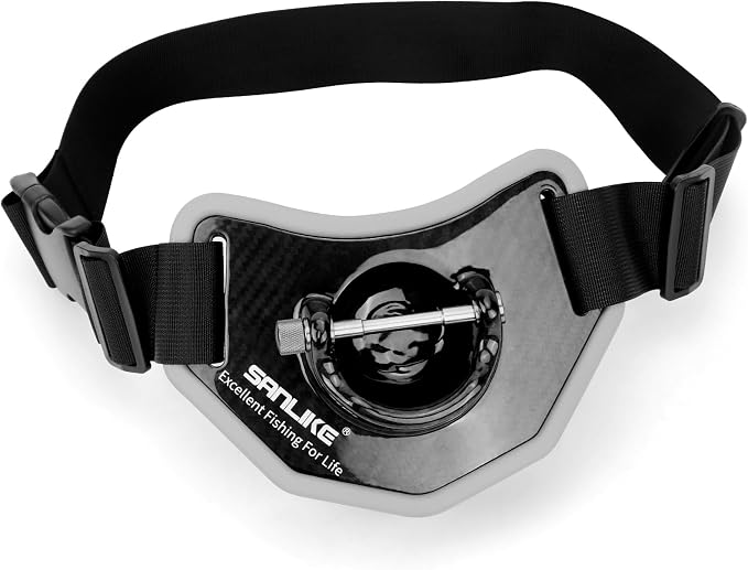 SANLIKE Stand-up Fishing Belt Adjustable Waist Fighting Belt Rod Holder
