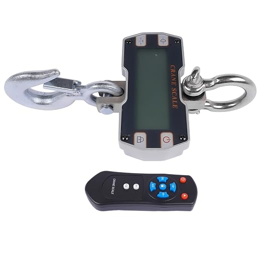 2 Ton Digital Crane Scale with Remote, 2000kg 4400lb Digital Hanging Scale, Industrial Heavy Duty Electronic Crane Scale