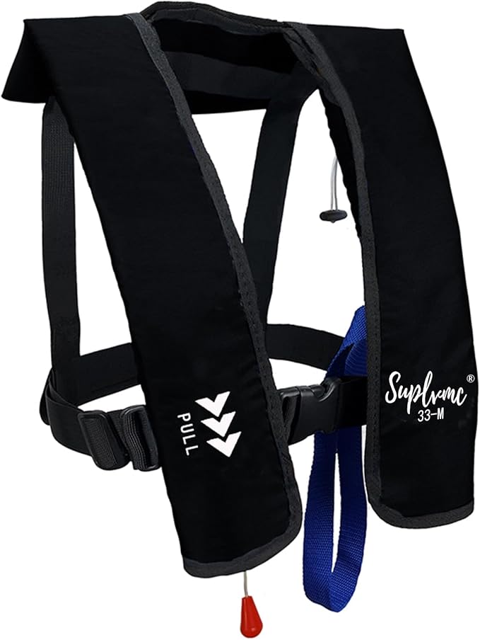 Adult Inflatable Life Jacket/Kayak Buoyancy Vest | Fishing Sailboat PFD Thin Weight Suitable for up to 330 pounds