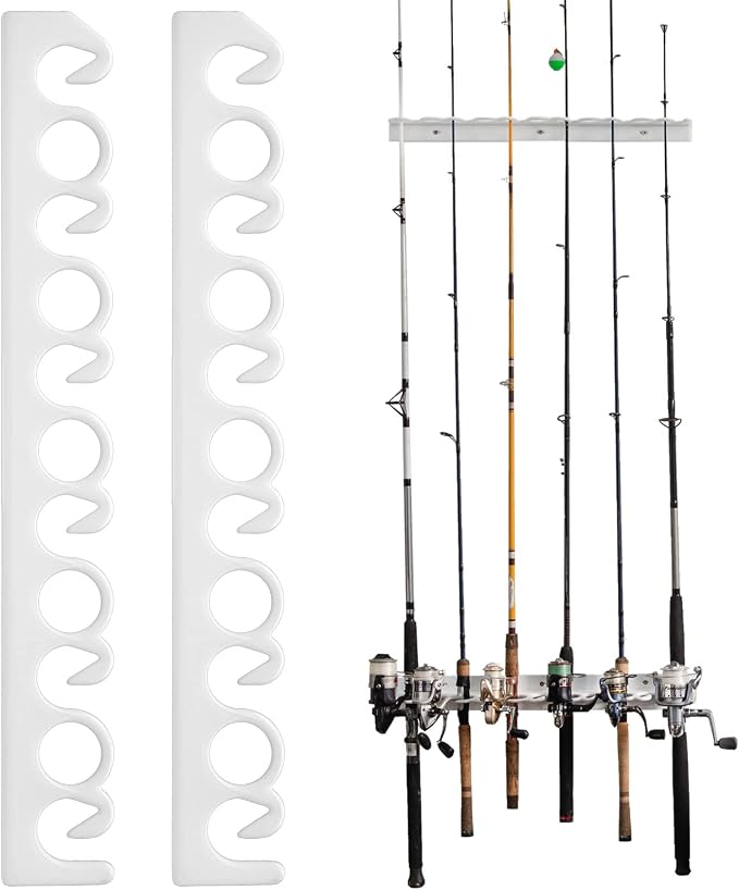 Coldcreek Outfitters Universal Fishing Rod Rack, Fishing Gear, Fishing Accessories, Rod Holder, Pole Storage, Wall Mount, Cieling Mount, 24" L x 3" W x 3" H