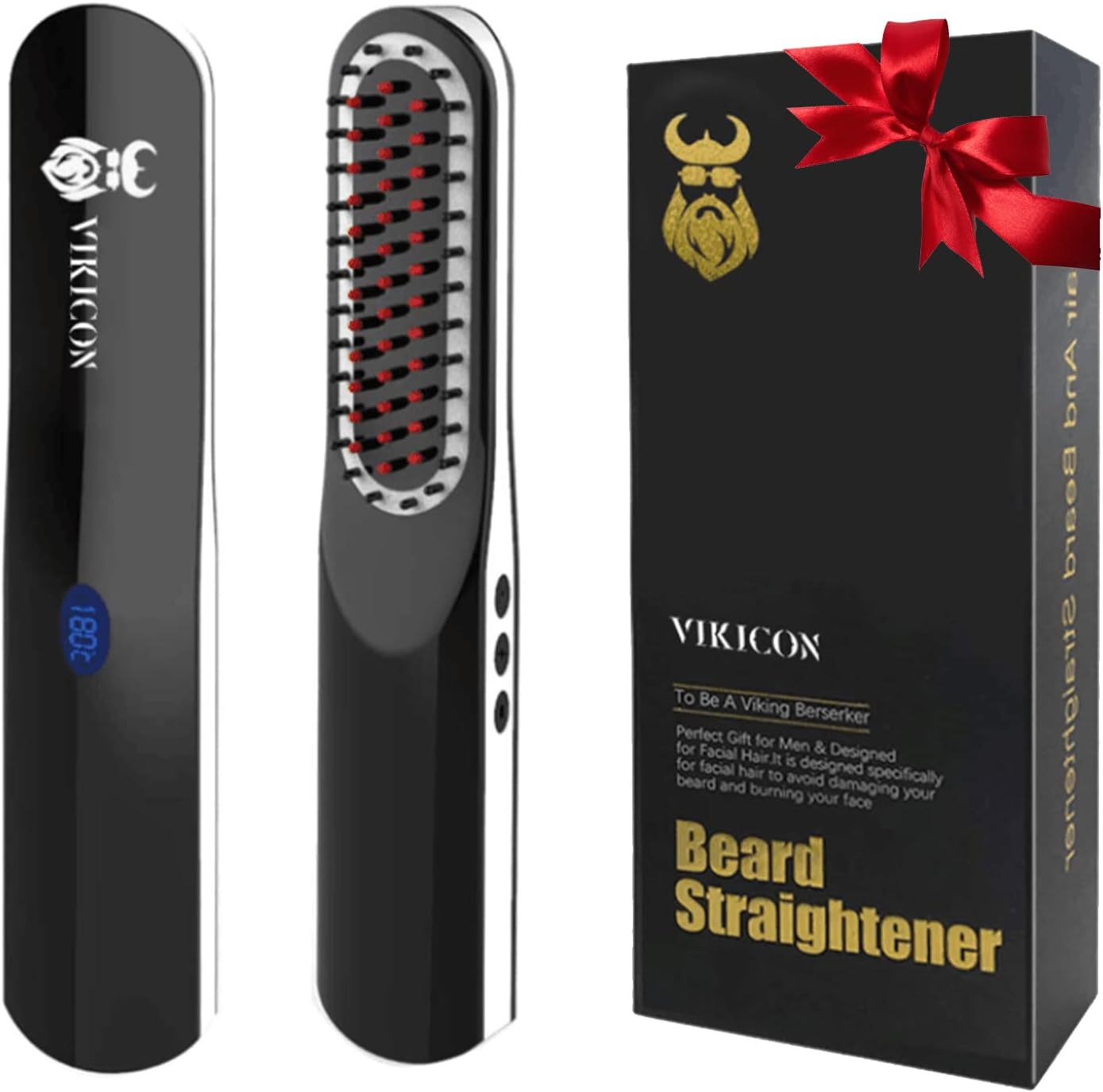 Beard Straightener, Beard Straightening Comb with Cordless/Mini Sized/Auto Shut Off for Traveling, Home, Dating, Great Gift for Dad, Father&#39;s Day Gift